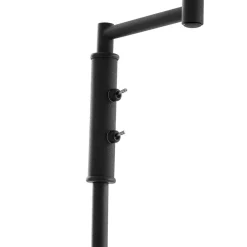 Qazqa vloerlampen ladas zwart e27