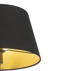 Qazqa vloerlampen ladas zwart e27