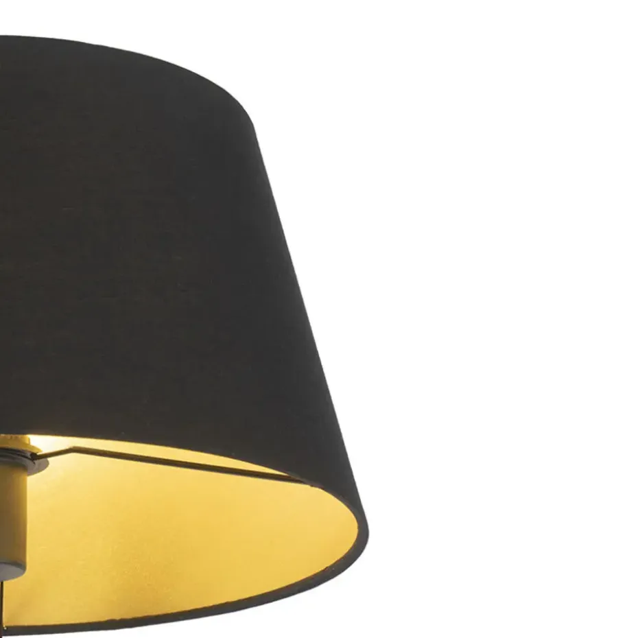 Qazqa vloerlampen ladas zwart e27