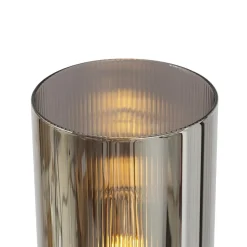 Qazqa vloerlampen laura grijs e27