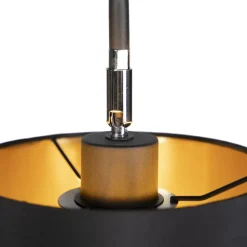 Qazqa vloerlampen lofty zwart e27