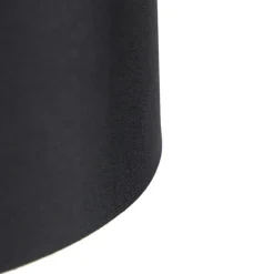 Qazqa vloerlampen lofty zwart e27