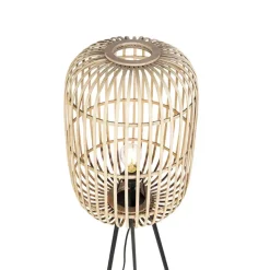 Qazqa vloerlampen manila beige e27