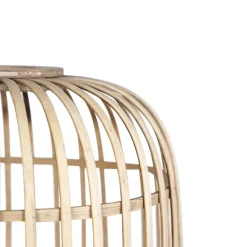 Qazqa vloerlampen manila beige e27