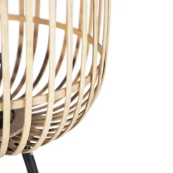 Qazqa vloerlampen manila beige e27