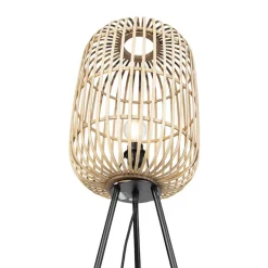 Qazqa vloerlampen manila beige e27