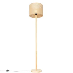 Qazqa vloerlampen mels crème e27