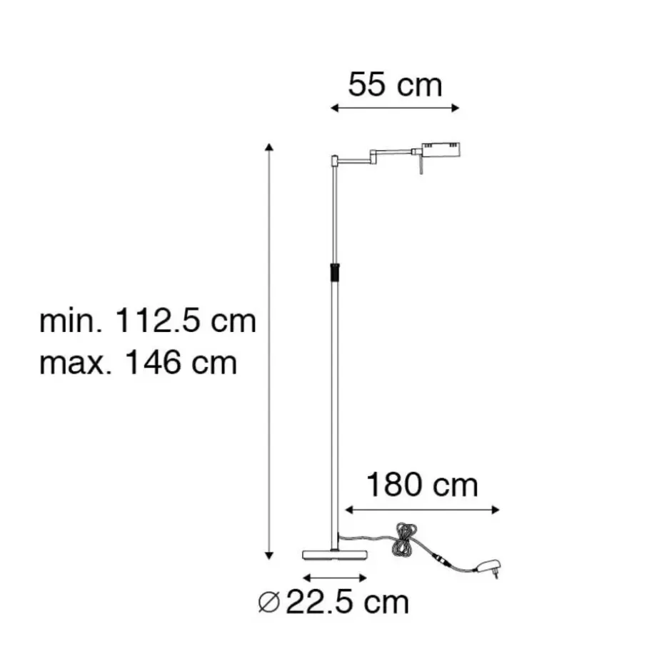 Qazqa vloerlampen notia goudkleurig geïntegreerde led