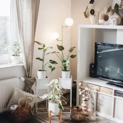 Qazqa vloerlampen pallon wit e14