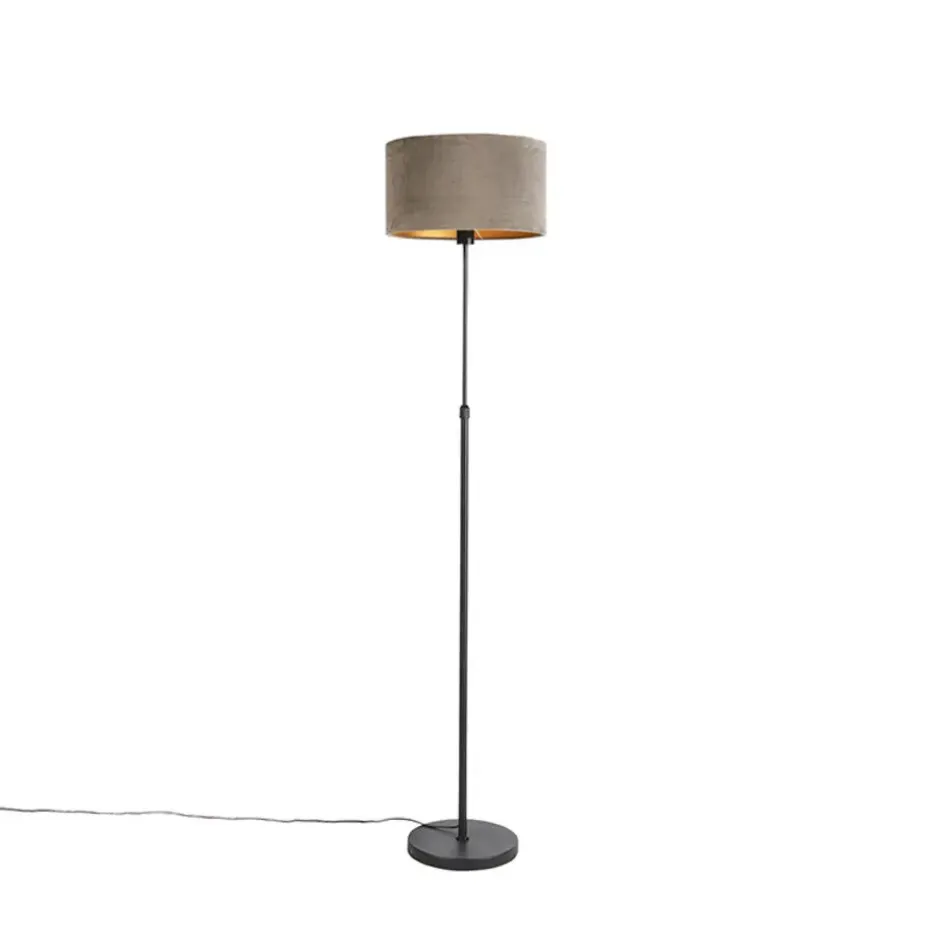 Qazqa vloerlampen parte fl taupe e27