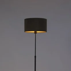 Qazqa vloerlampen parte fl taupe e27