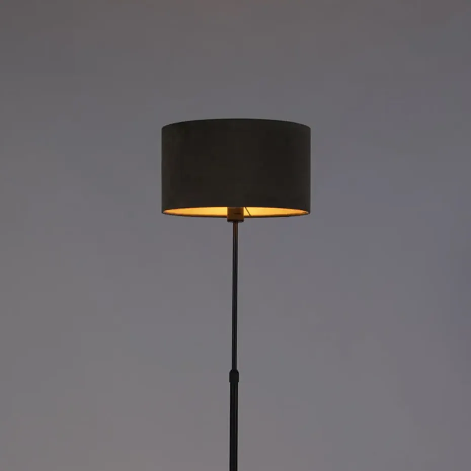 Qazqa vloerlampen parte fl taupe e27