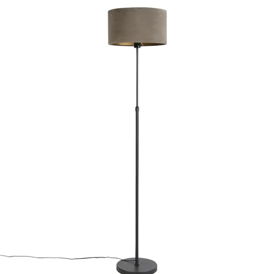 Qazqa vloerlampen parte fl taupe e27