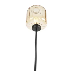 Qazqa vloerlampen qara beige e27
