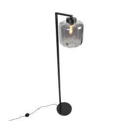 Qazqa vloerlampen qara zwart e27