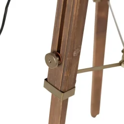 Qazqa vloerlampen radient bruin e27