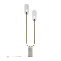 Qazqa vloerlampen rid goudkleurig e27