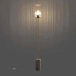 Qazqa vloerlampen rid goudkleurig e27