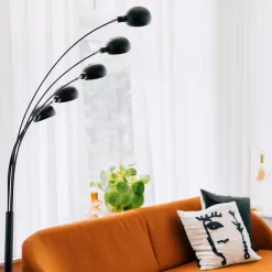 Qazqa vloerlampen sixties goudkleurig e14
