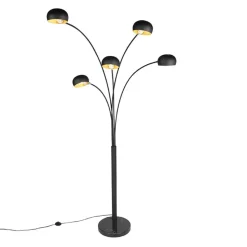 Qazqa vloerlampen sixties zwart e14