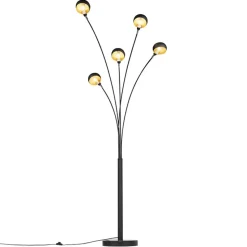Qazqa vloerlampen sixties zwart e14