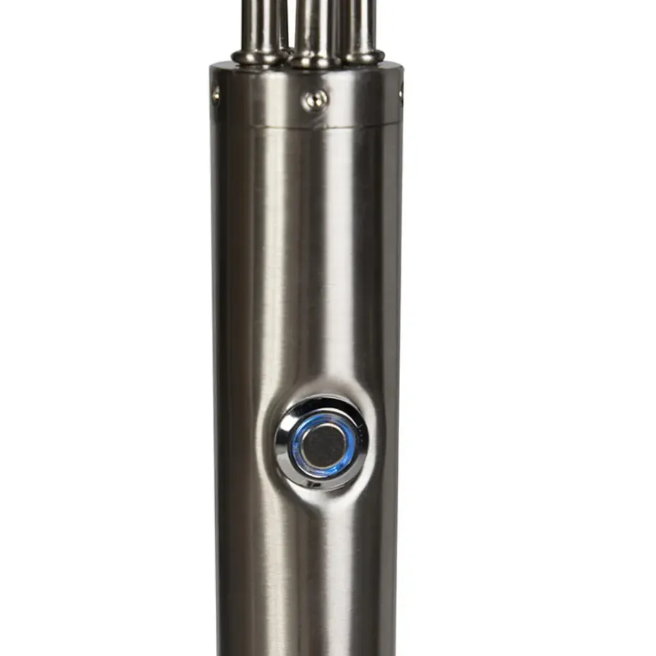 Qazqa vloerlampen sixties zilverkleurig geïntegreerde led