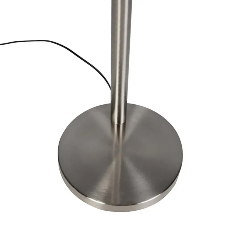 Qazqa vloerlampen sixties zilverkleurig geïntegreerde led