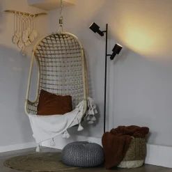 Qazqa vloerlampen stijn zwart e27