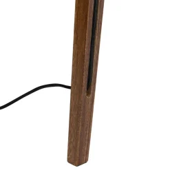 Qazqa vloerlampen tripod_classic bruin e27