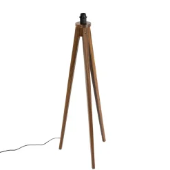 Qazqa vloerlampen tripod_classic bruin e27