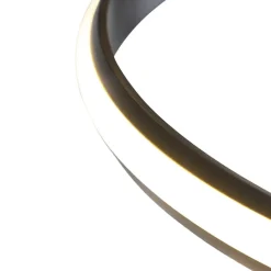 Qazqa vloerlampen twisted fl zwart geïntegreerde led