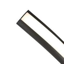 Qazqa vloerlampen twisted fl zwart geïntegreerde led