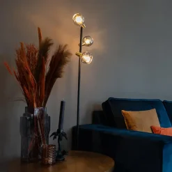 Qazqa vloerlampen vidro goudkleurig e14