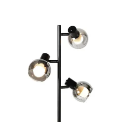 Qazqa vloerlampen vidro zwart e14