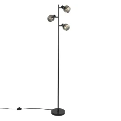 Qazqa vloerlampen vidro zwart e14