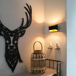 Qazqa wandlampen alone zwart g9