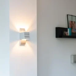 Qazqa wandlampen amy zilverkleurig g9