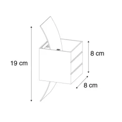 Qazqa wandlampen amy zilverkleurig g9