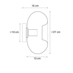 Qazqa wandlampen ayesha goudkleurig e27