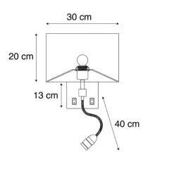 Qazqa wandlampen bergamo wit e27