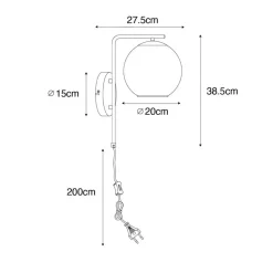 Qazqa wandlampen bert goudkleurig e27