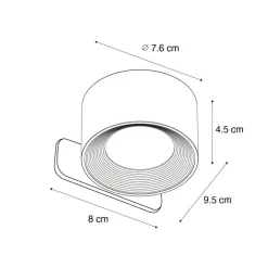 Qazqa wandlampen bright zwart geïntegreerde led