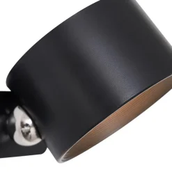 Qazqa wandlampen bright zwart geïntegreerde led