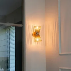 Qazqa wandlampen broom goudkleurig e27