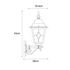 Qazqa wandlampen buiten antigua goudkleurig e27