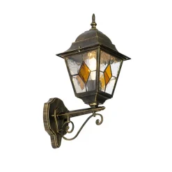 Qazqa wandlampen buiten antigua goudkleurig e27