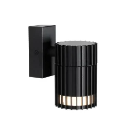 Qazqa wandlampen buiten boris zwart gu10