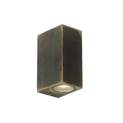 Qazqa wandlampen buiten baleno goudkleurig gu10