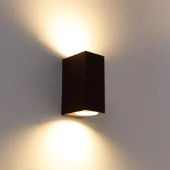 Qazqa wandlampen buiten baleno bronskleurig gu10