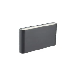 Qazqa wandlampen buiten batt zwart geïntegreerde led